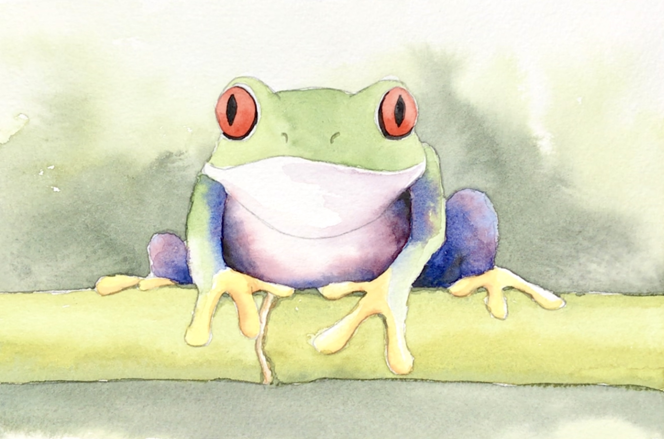 Aquarell (Lea Joos): Frosch