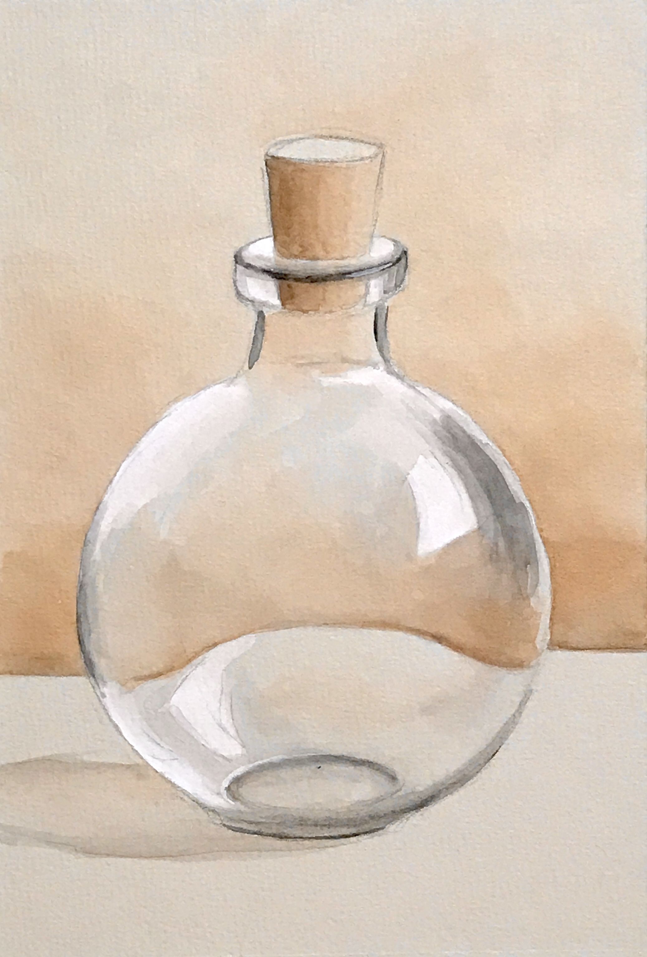 Aquarell (Lea Joos): Glasflasche