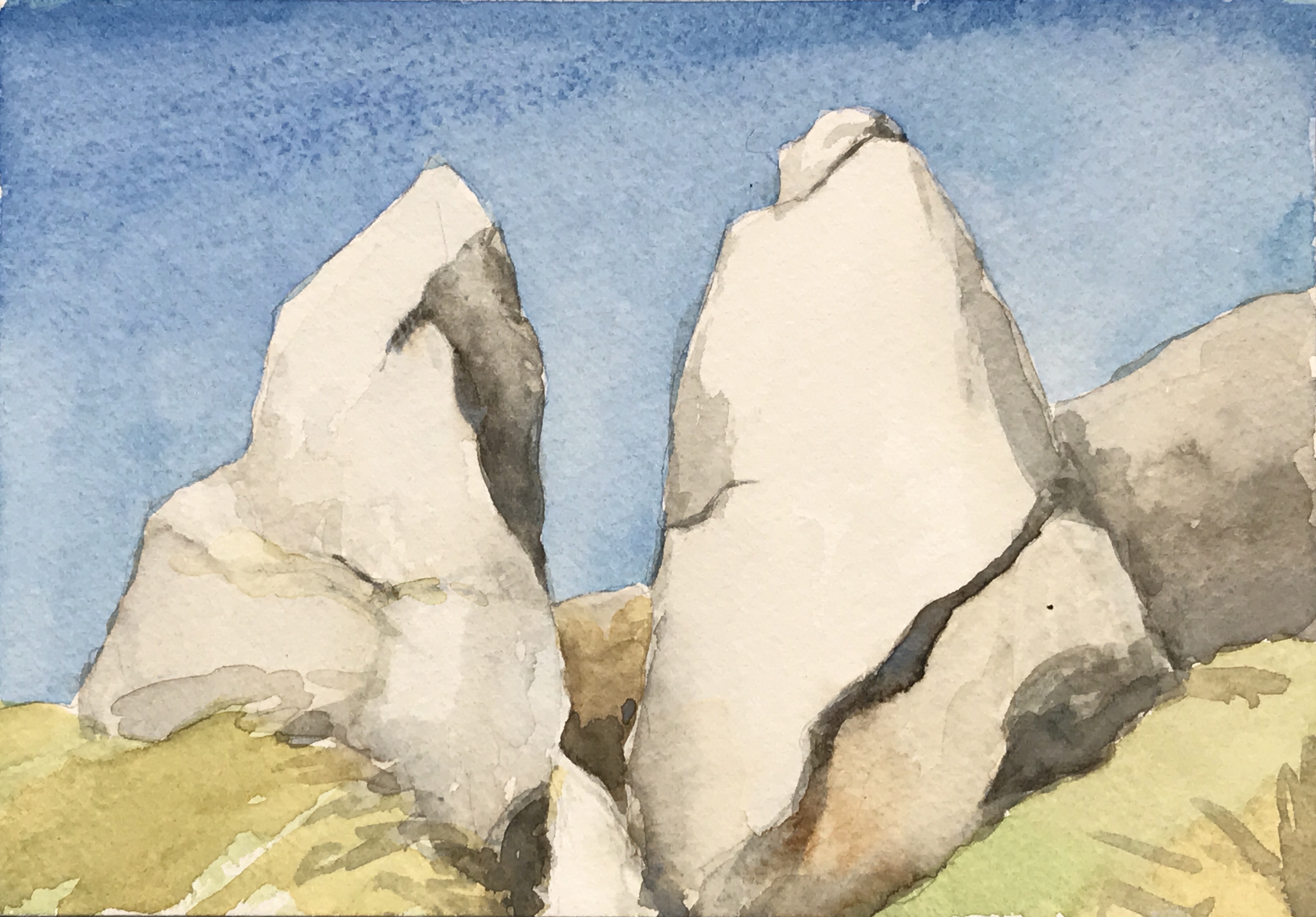 Aquarell (Lea Joos): Felsen