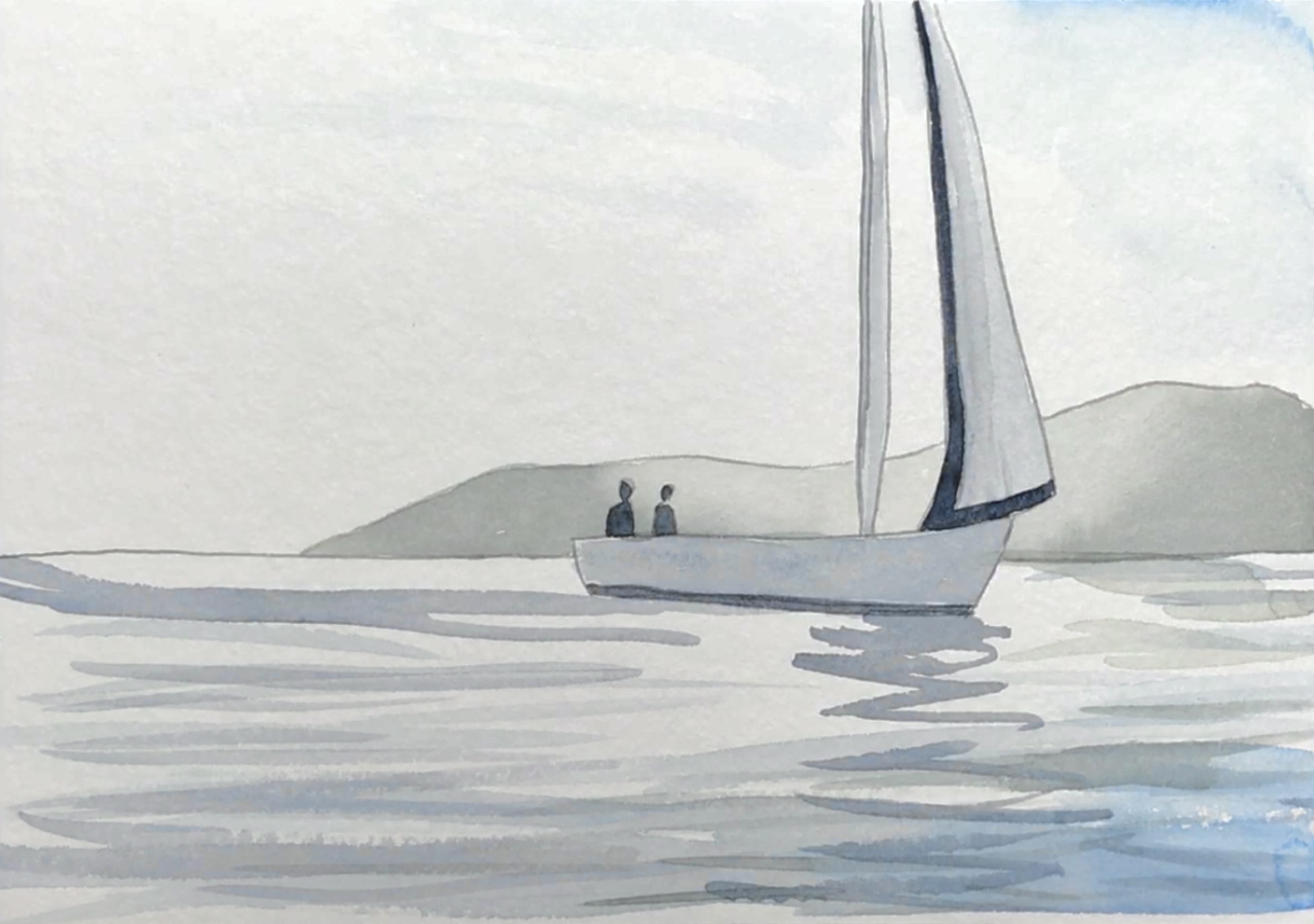 Aquarell (Lea Joos): Segelboot