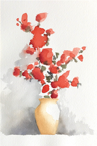 Aquarell (Lea Joos): Bougainvillea