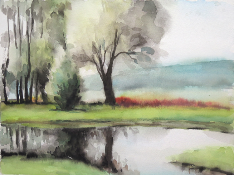 Aquarell (Lea Joos): Greifensee